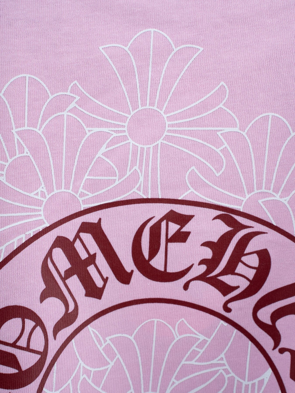 Chrome Hearts Pink Horseshoe Graphic T-Shirt