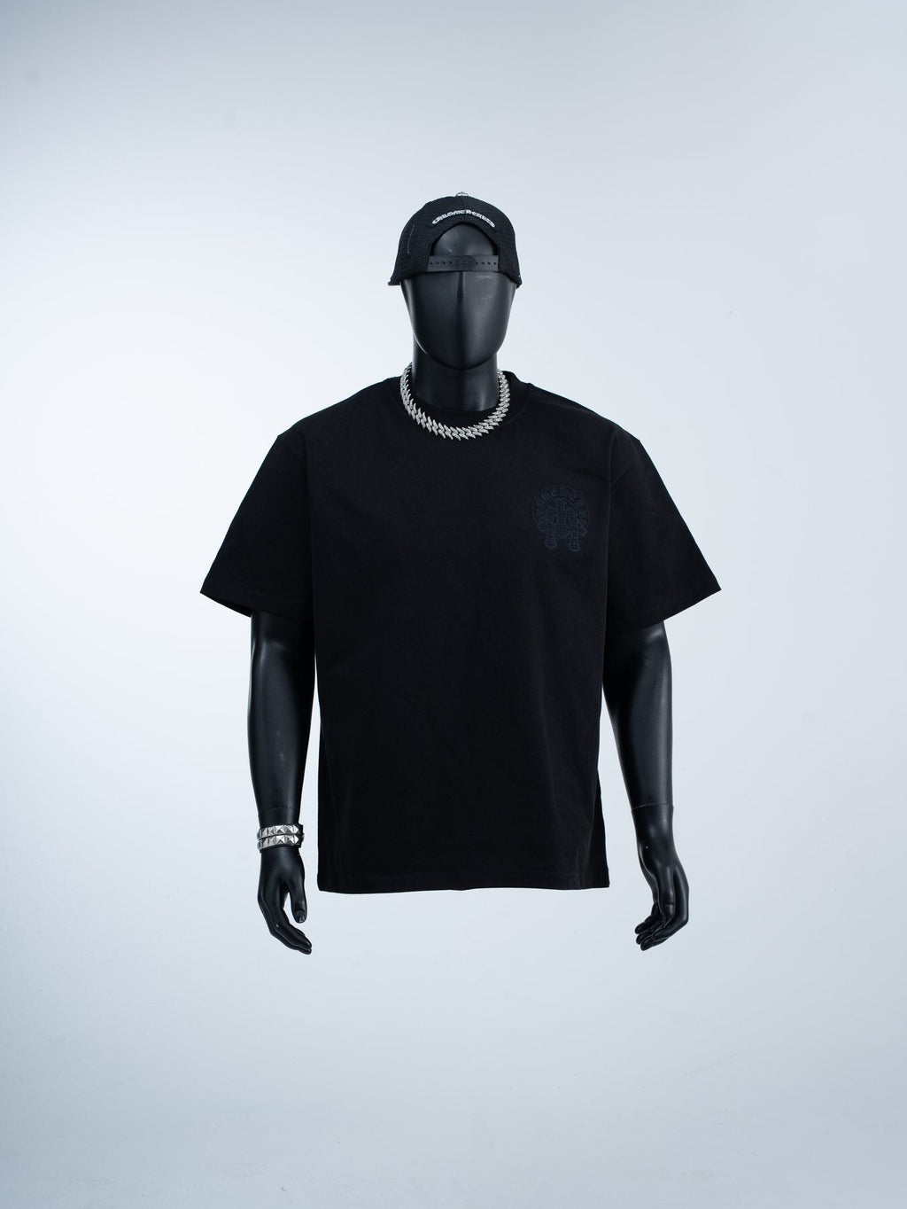 Chrome Hearts Rhinestone Slogan Graphic T-Shirt