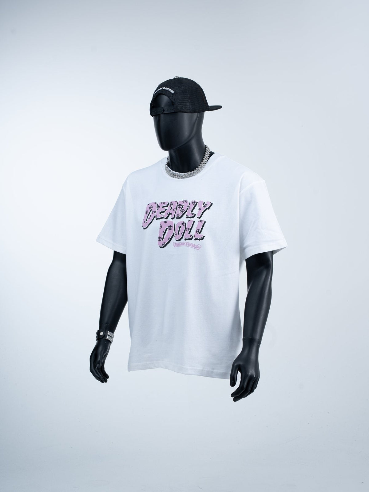 Chrome Hearts Deadly Doll Girl Graphic Short-Sleeve T-Shirt