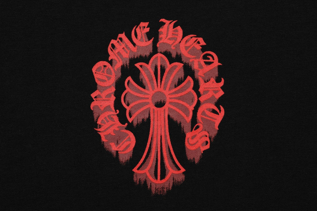 Chrome Hearts Red Cross Graphic Short-Sleeve T-Shirt