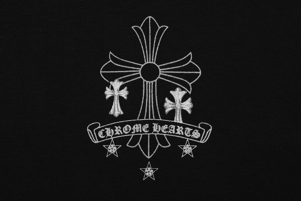 Chrome Hearts Reflective Silver Cross Graphic T-Shirt
