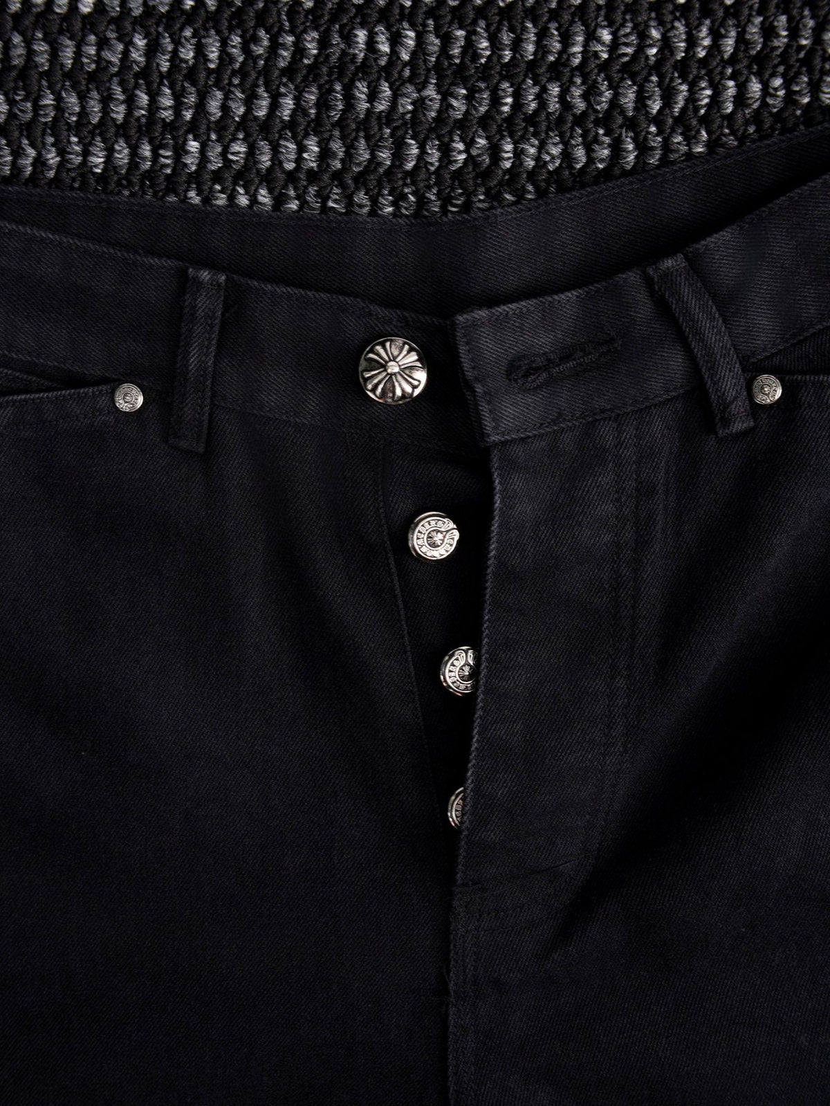 Chrome Hearts Cross Appliqué Black Shorts