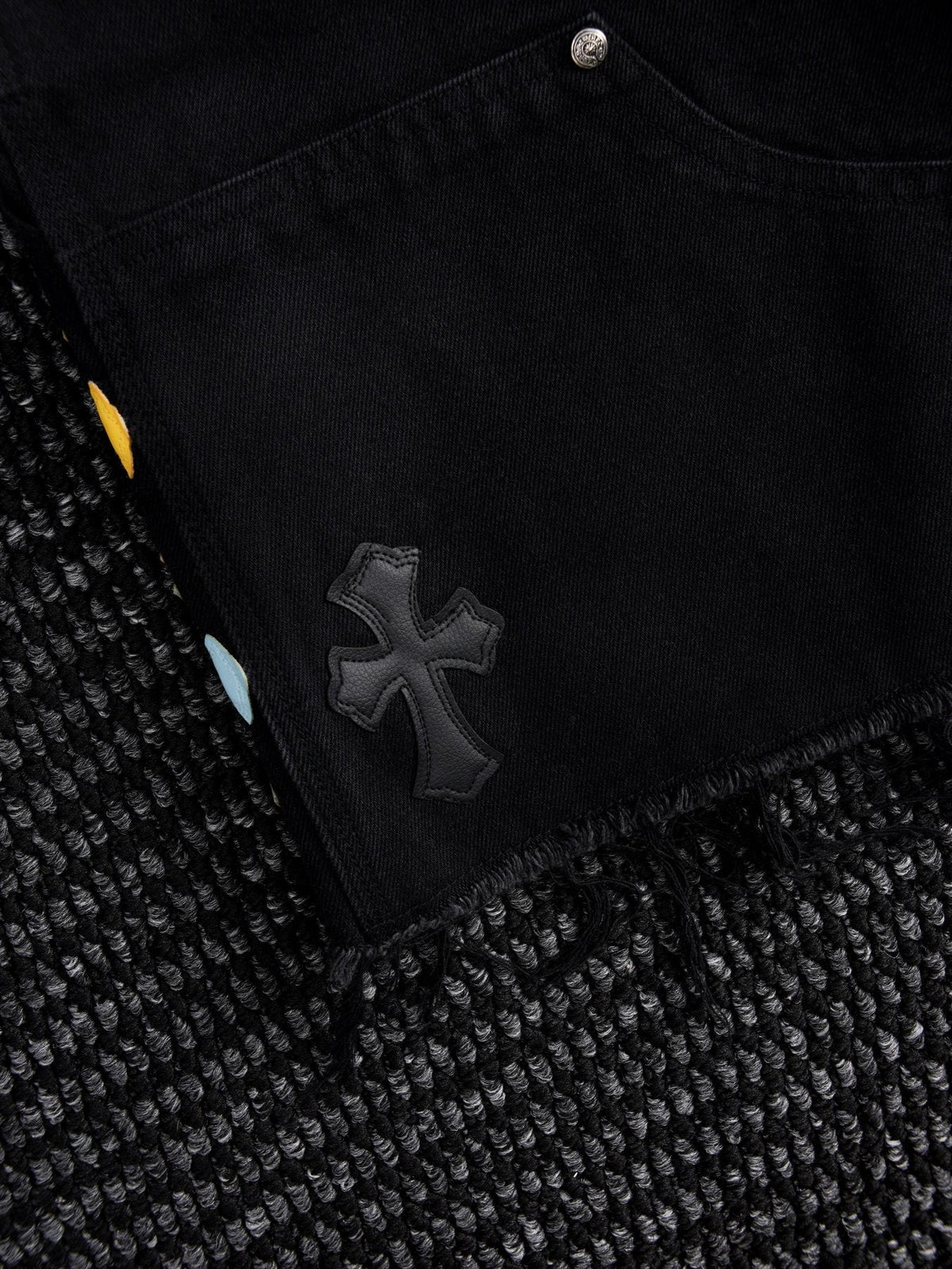Chrome Hearts Cross Appliqué Black Shorts