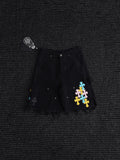 Chrome Hearts Cross Appliqué Black Shorts
