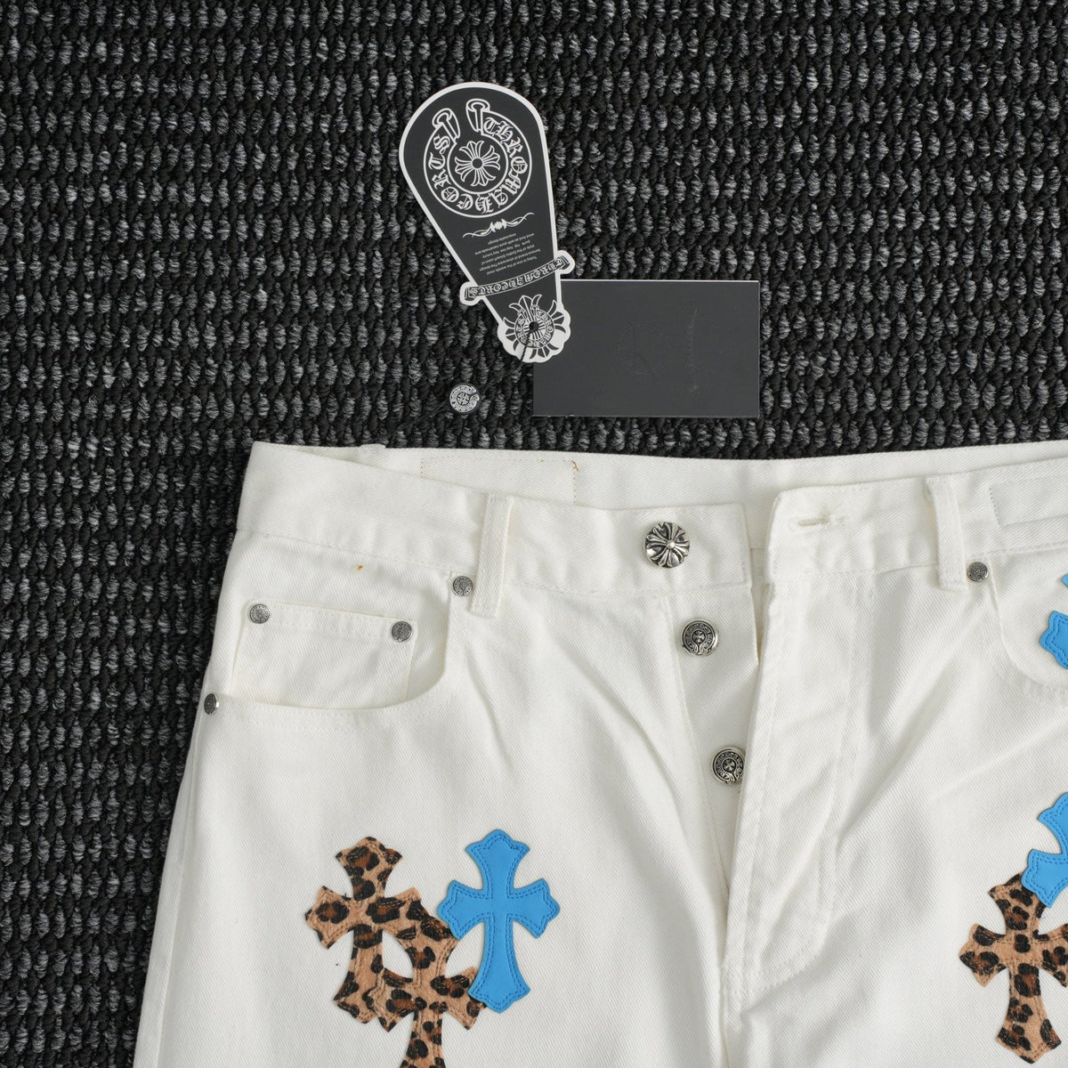 Chrome Hearts White Cross Graphic Pants