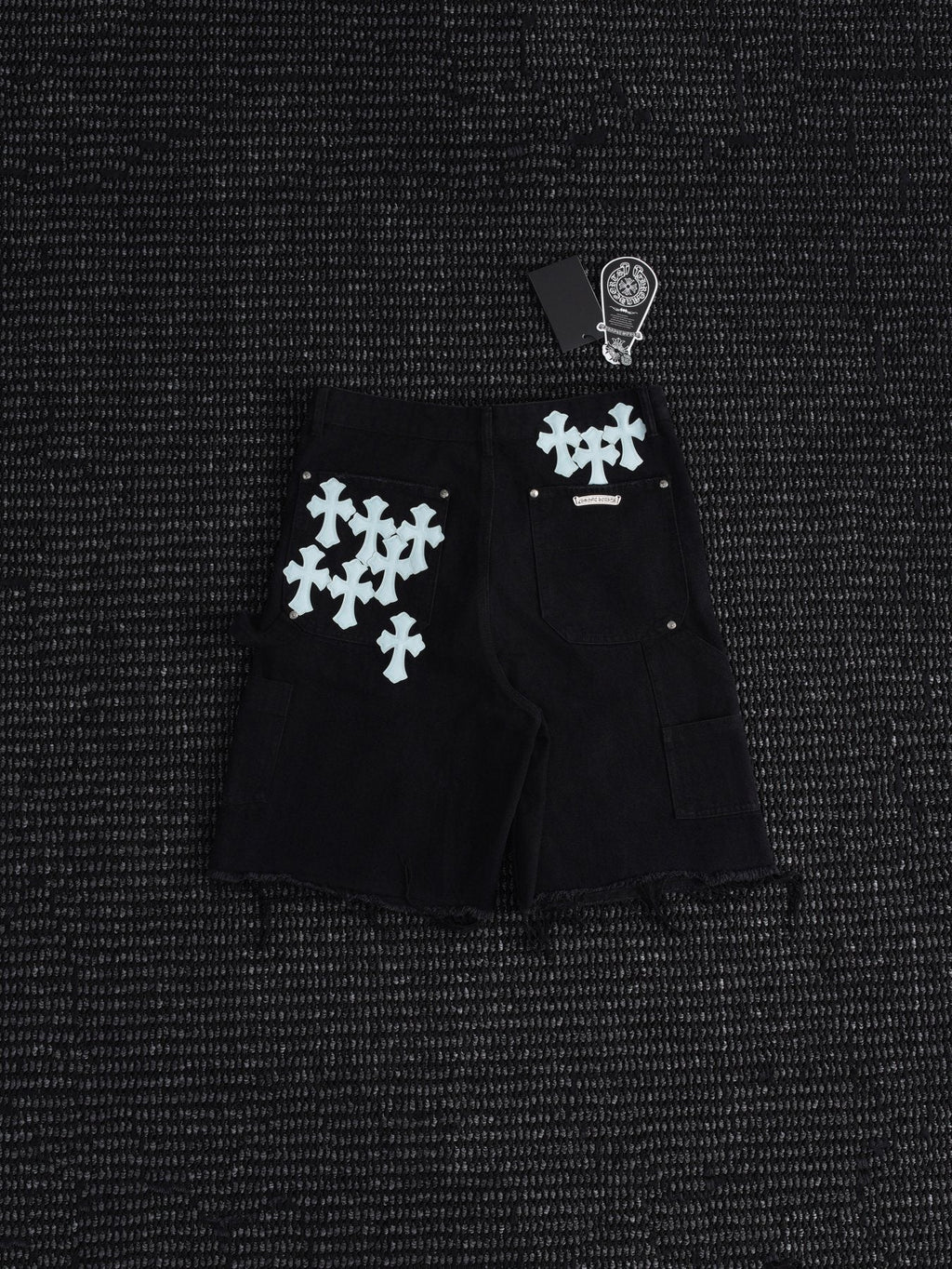 Chrome Hearts Cross Graphic Black Shorts