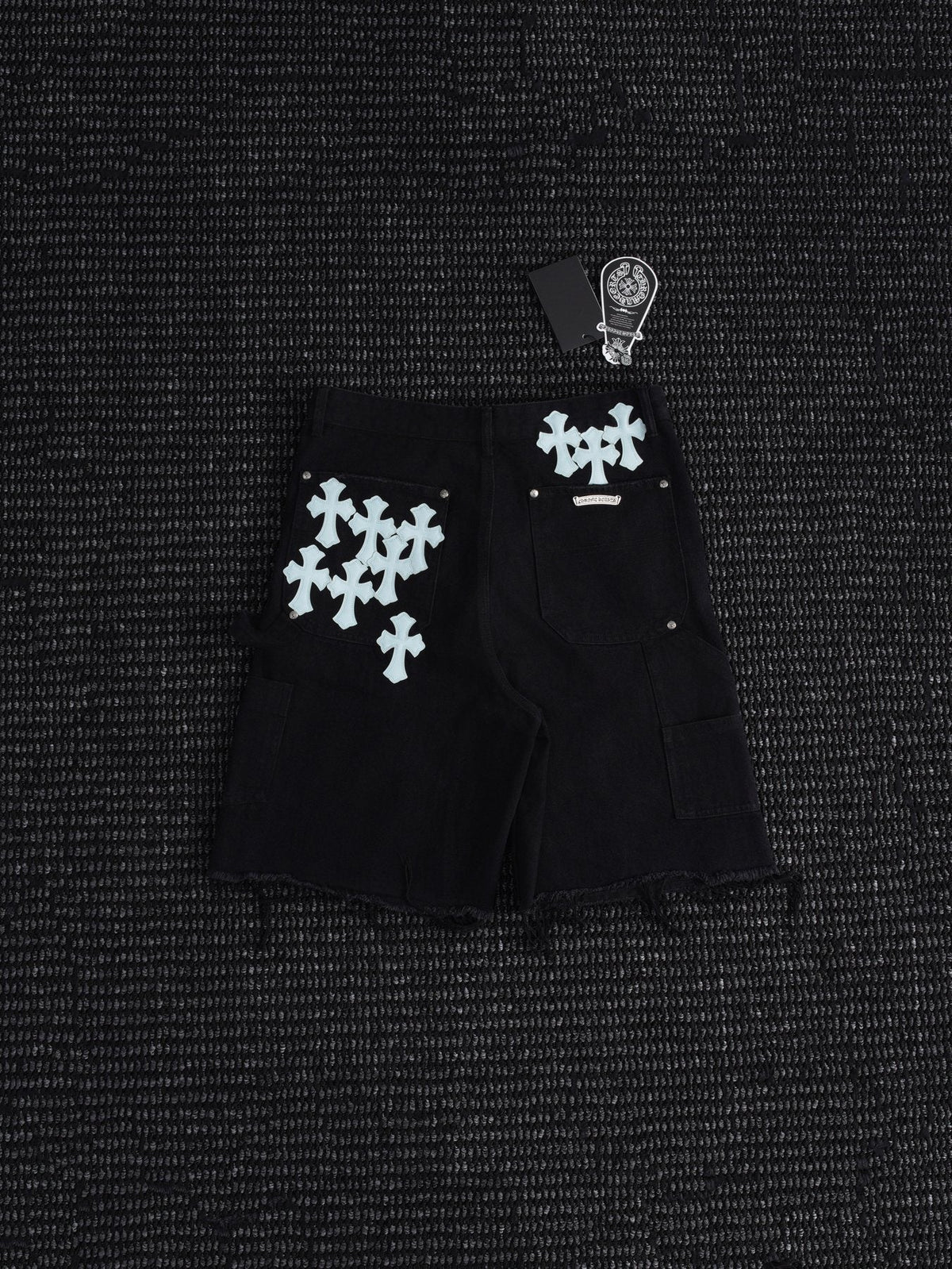 Chrome Hearts Cross Graphic Black Shorts