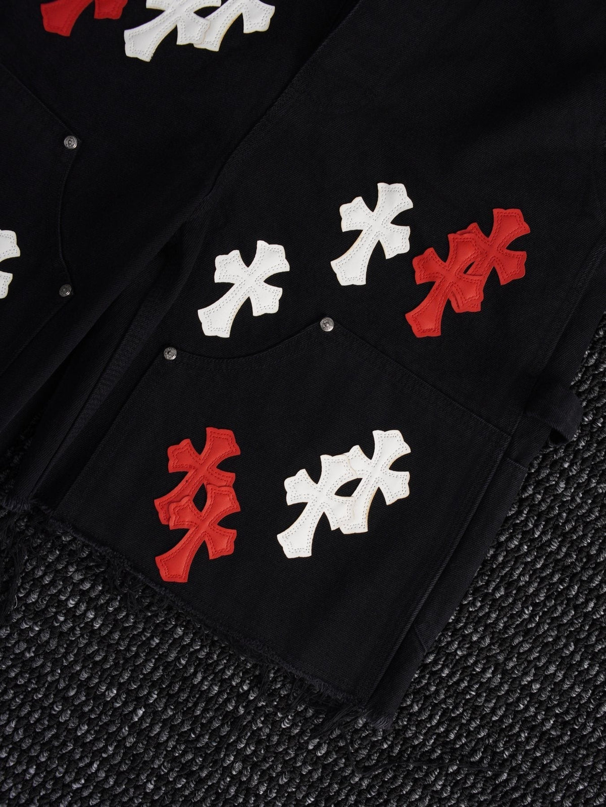 Chrome Hearts Cross Patch Black Shorts