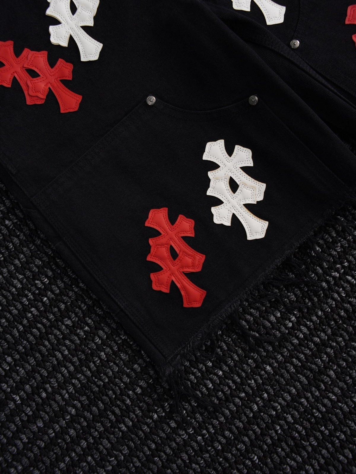 Chrome Hearts Cross Patch Black Shorts