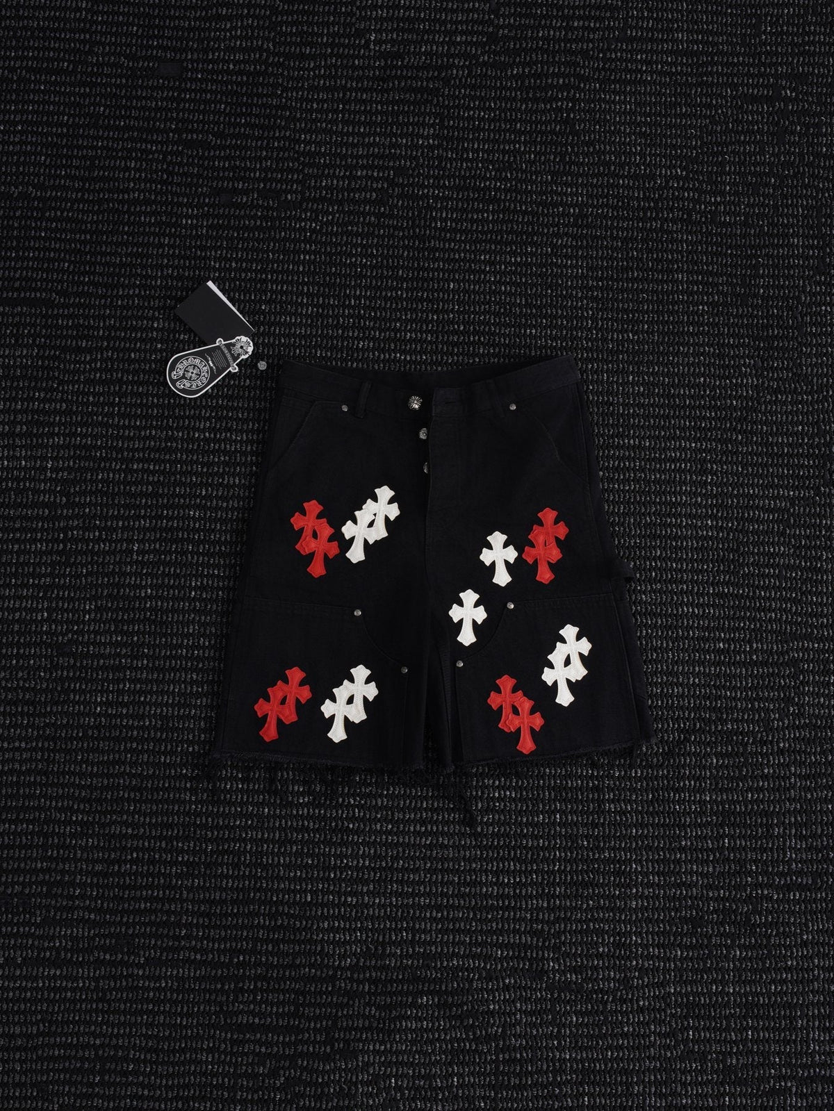 Chrome Hearts Cross Patch Black Shorts