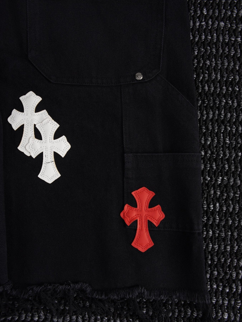 Chrome Hearts Cross Patch Black Shorts