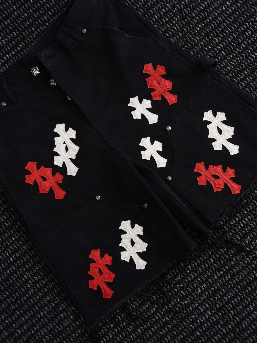 Chrome Hearts Cross Patch Black Shorts