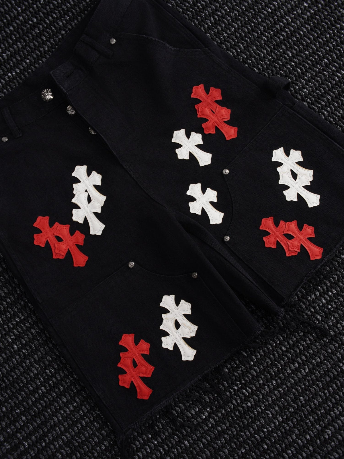 Chrome Hearts Cross Patch Black Shorts
