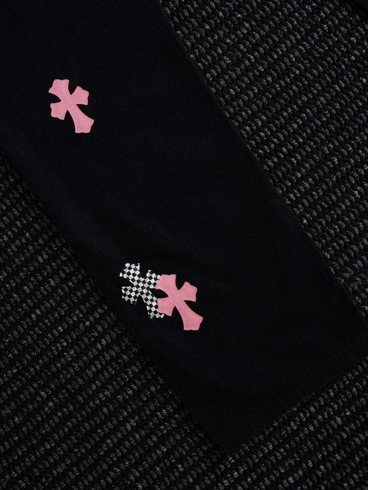 Chrome Hearts Cross Graphic Black Denim Pants