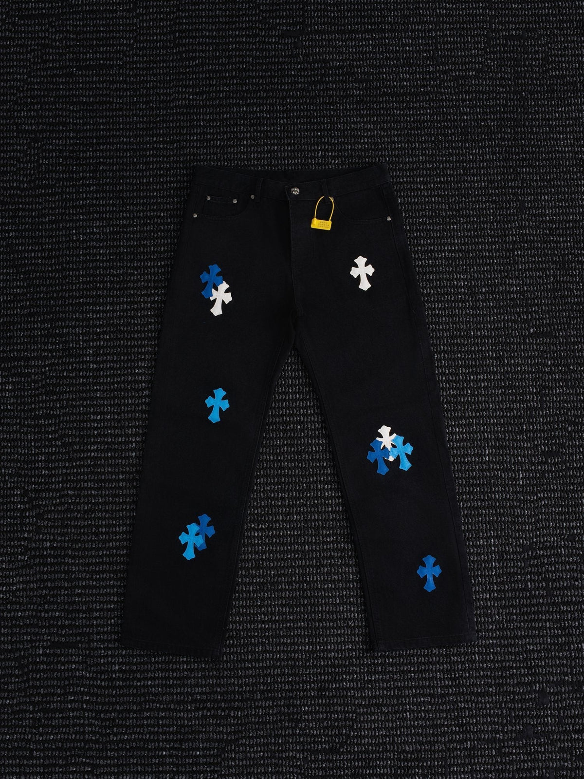 Chrome Hearts Cross Patch Black Jeans