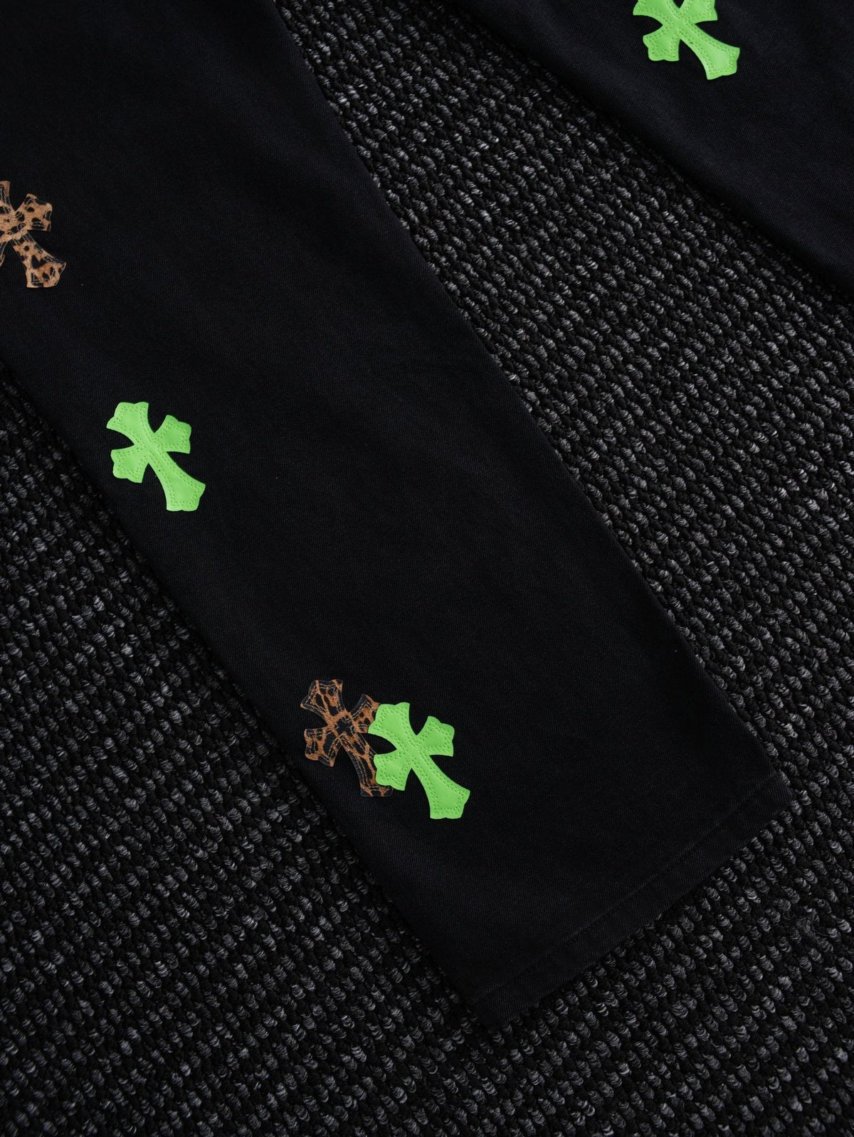 Chrome Hearts Leopard Cross Graphic Denim Pants