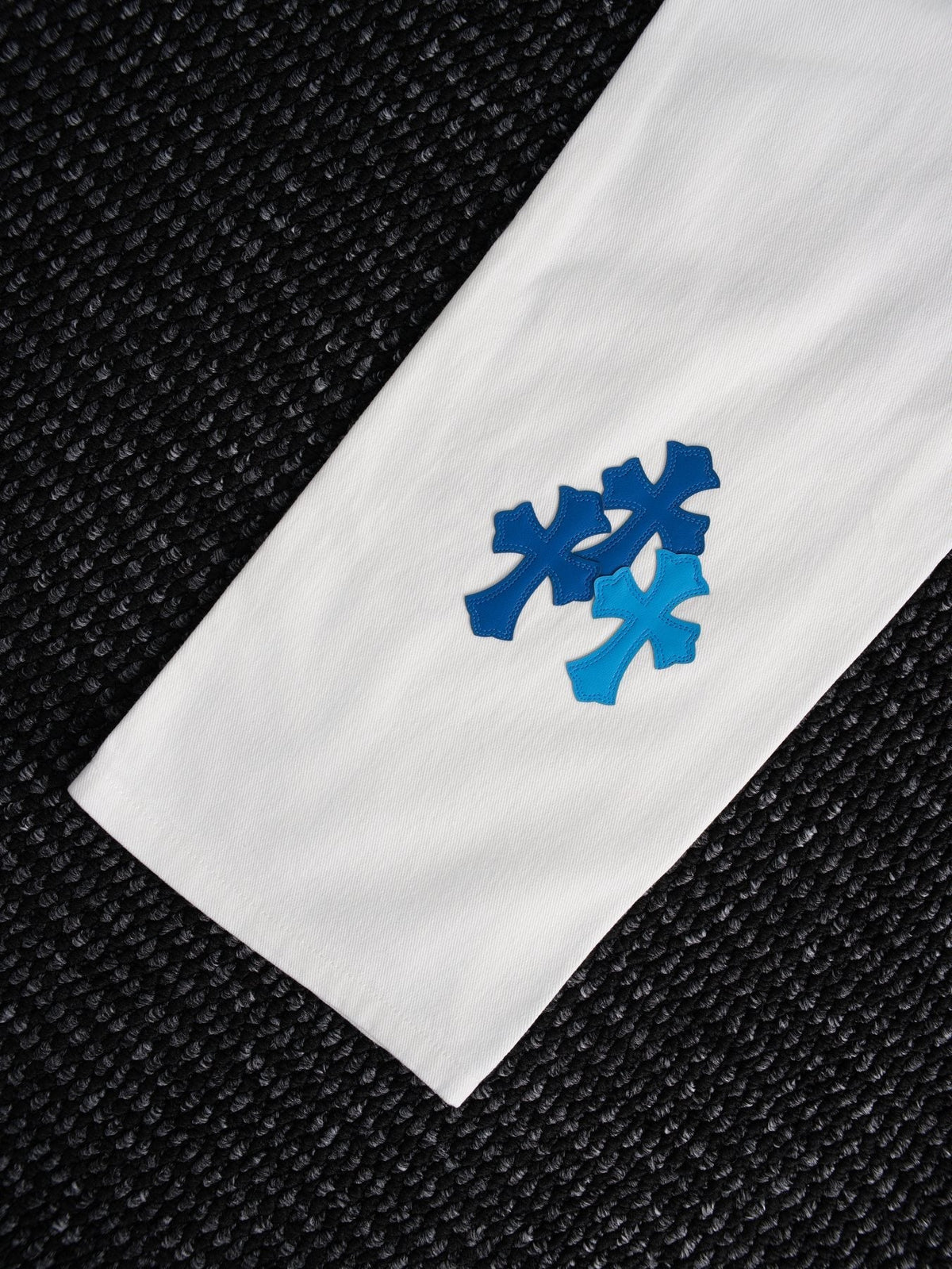 Chrome Hearts White Cross Patch Jeans