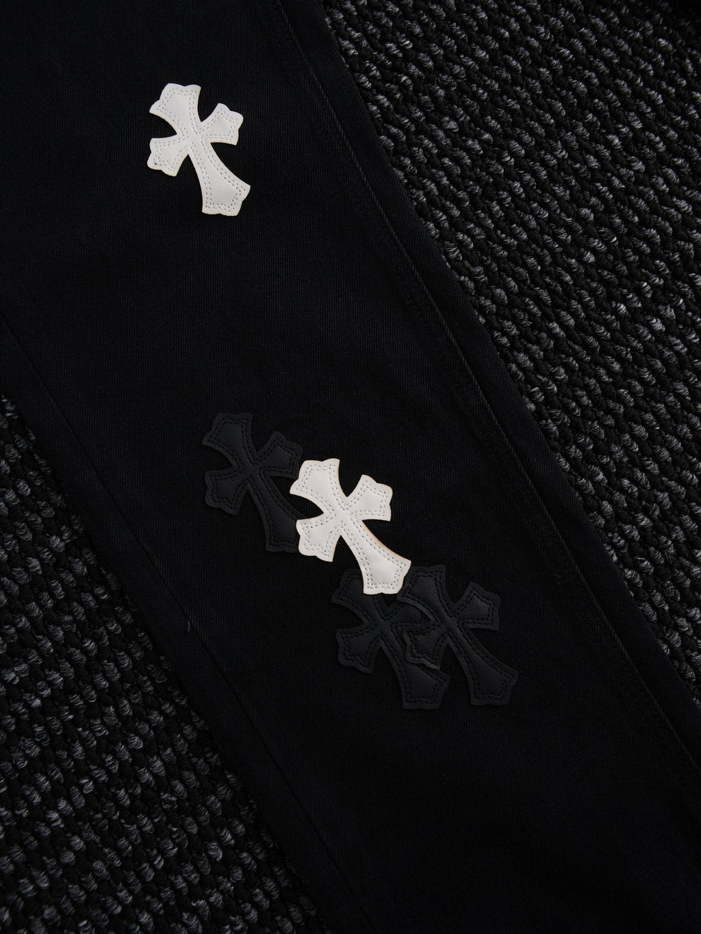 Chrome Hearts Cross Patch Black Jeans