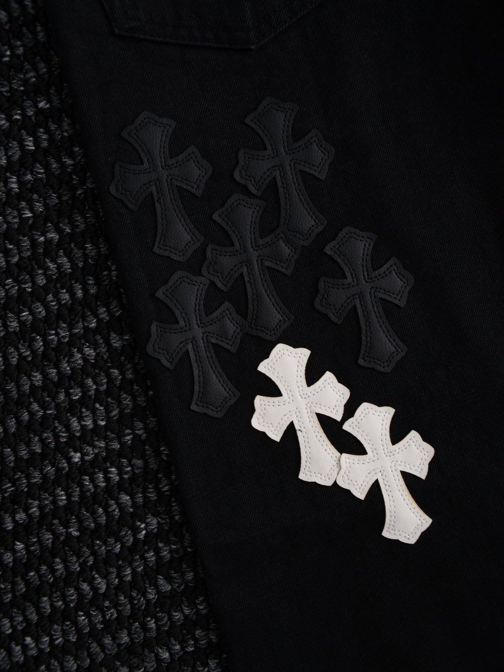 Chrome Hearts Cross Patch Black Jeans
