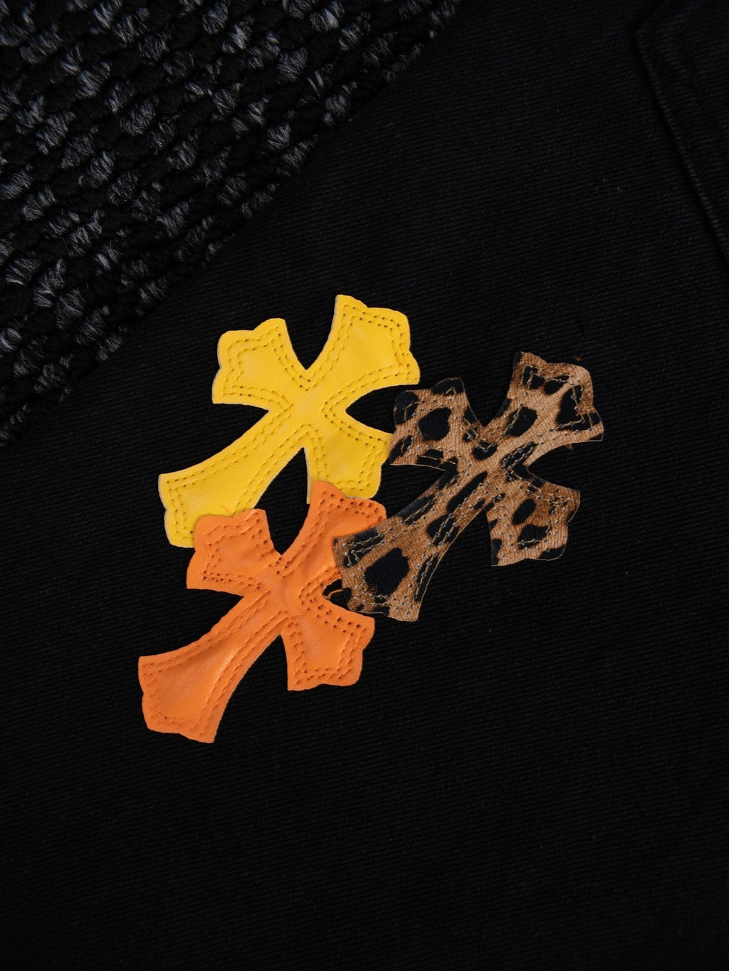 Chrome Hearts Cross Graphic Black Jeans