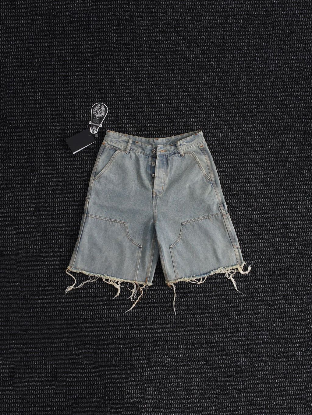 Chrome Hearts Light Blue Washed Denim Shorts
