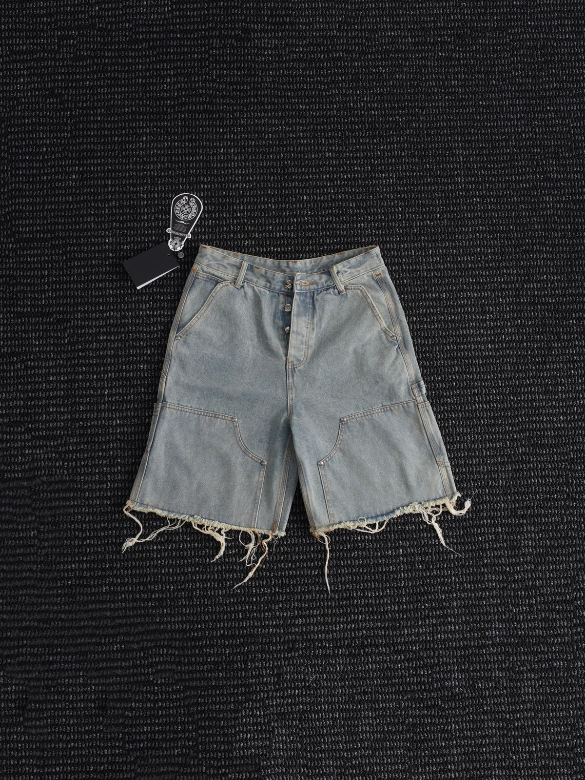 Chrome Hearts Light Blue Washed Denim Shorts