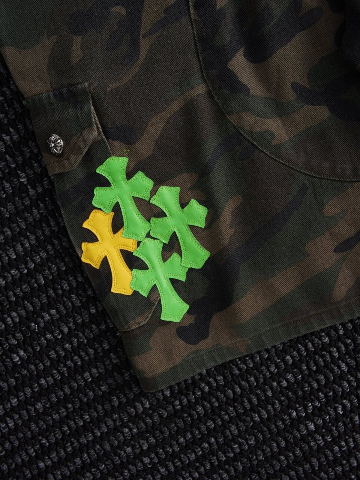 Chrome Hearts Camouflage Cross Patch Cargo Shorts
