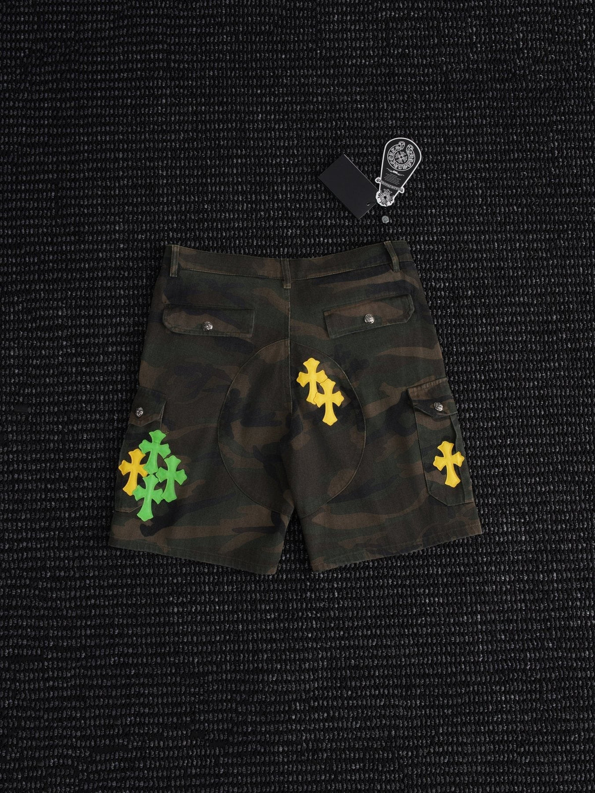 Chrome Hearts Camouflage Cross Patch Cargo Shorts