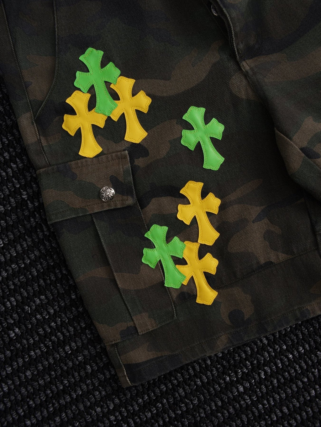Chrome Hearts Camouflage Cross Patch Cargo Shorts