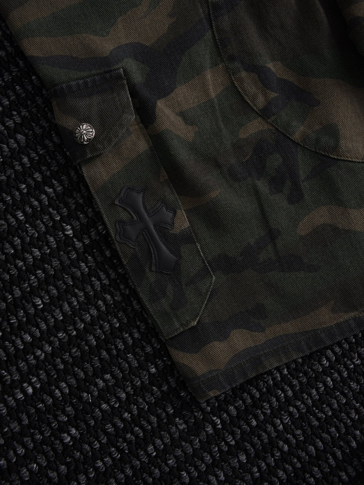 Chrome Hearts Green Camo Cargo Shorts