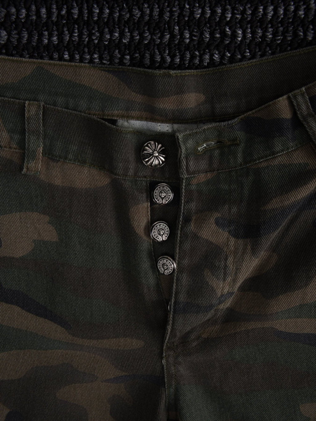 Chrome Hearts Green Camo Cargo Shorts