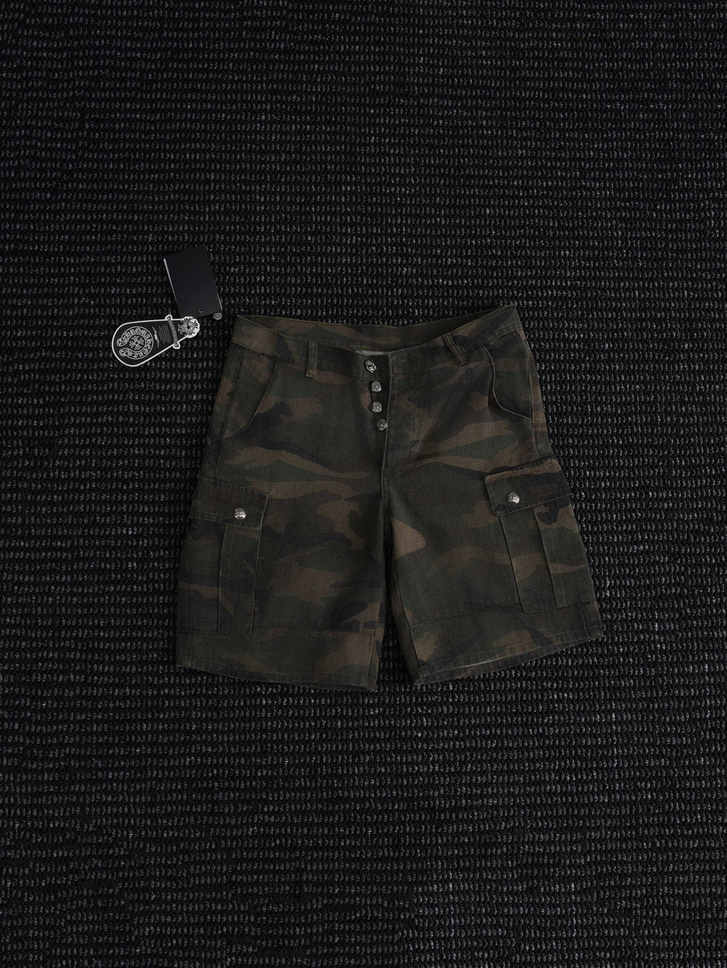 Chrome Hearts Green Camo Cargo Shorts