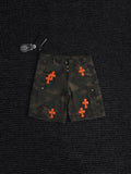 Chrome Hearts Green Camouflage Cargo Shorts