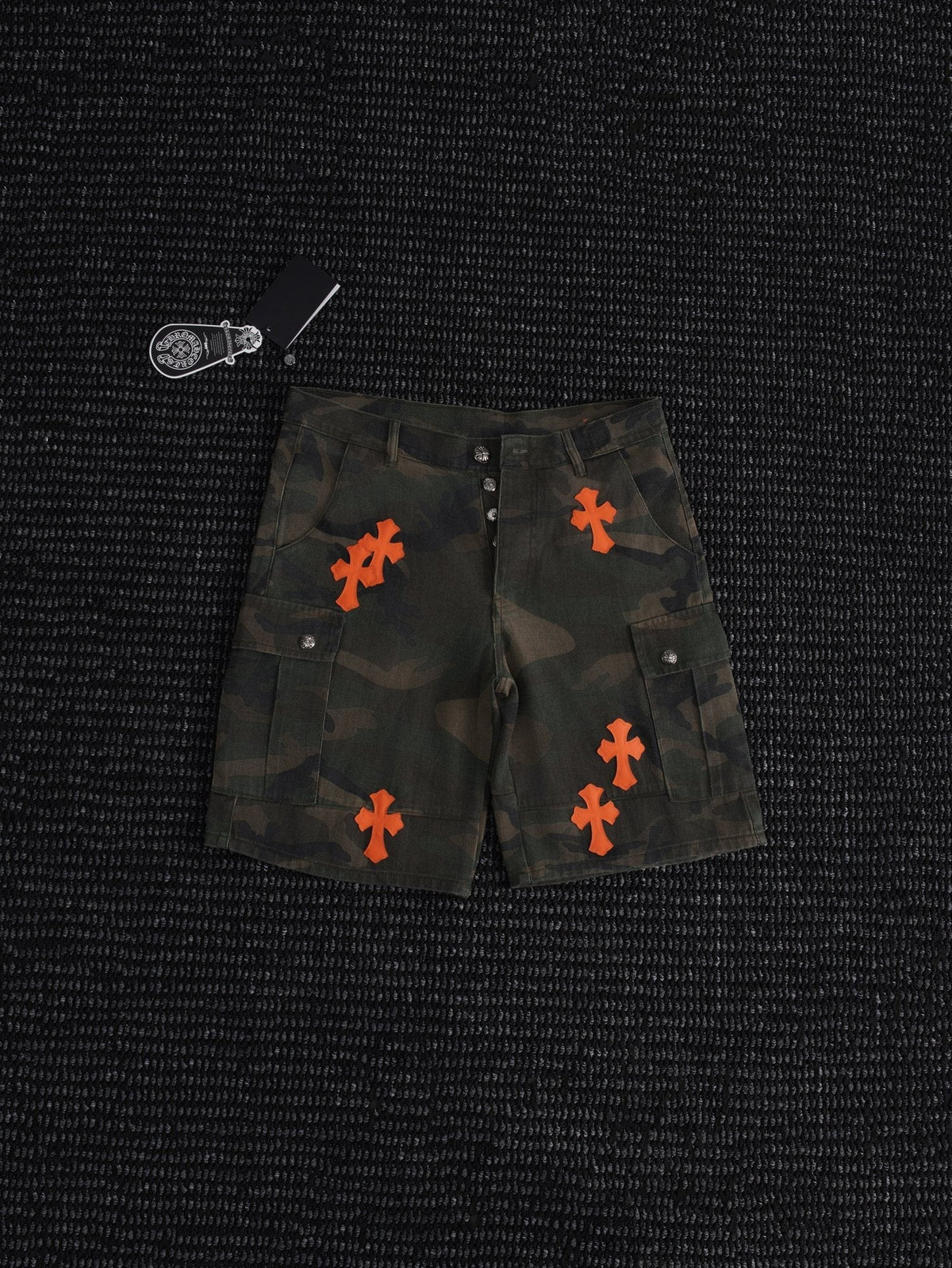 Chrome Hearts Green Camouflage Cargo Shorts