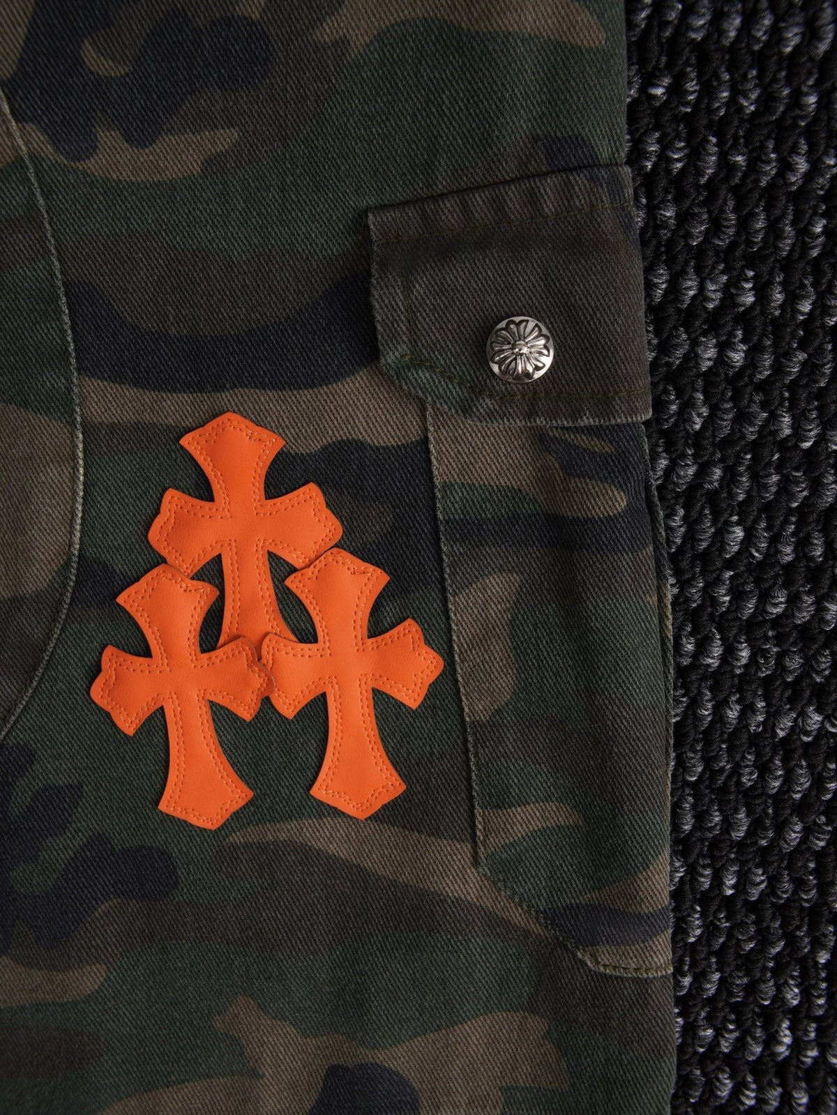 Chrome Hearts Green Camouflage Cargo Shorts