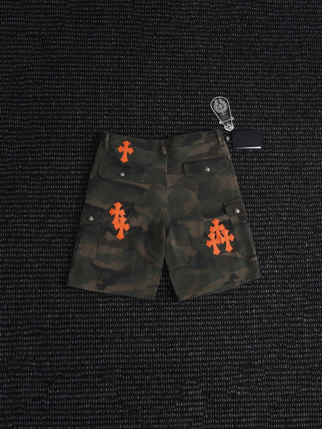 Chrome Hearts Green Camouflage Cargo Shorts