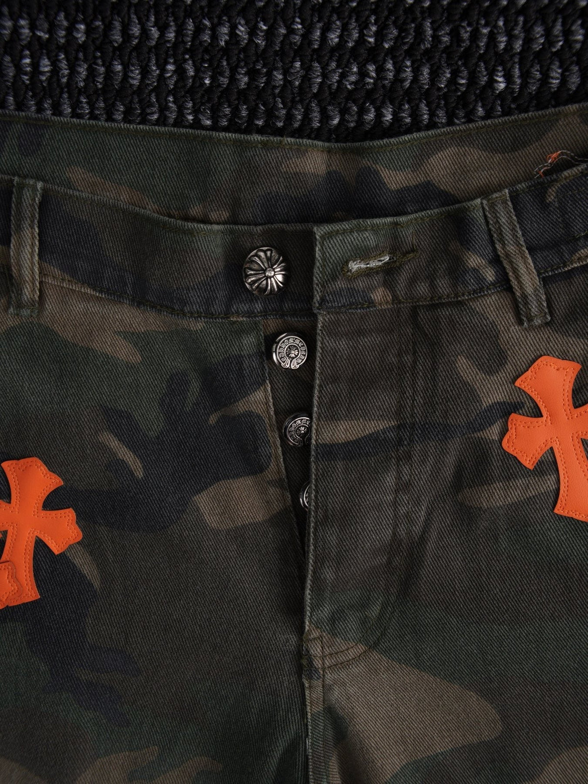Chrome Hearts Green Camouflage Cargo Shorts