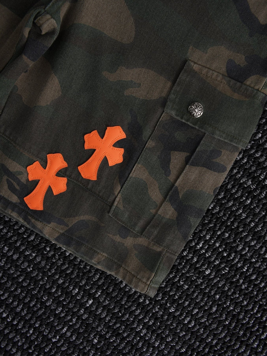 Chrome Hearts Green Camouflage Cargo Shorts