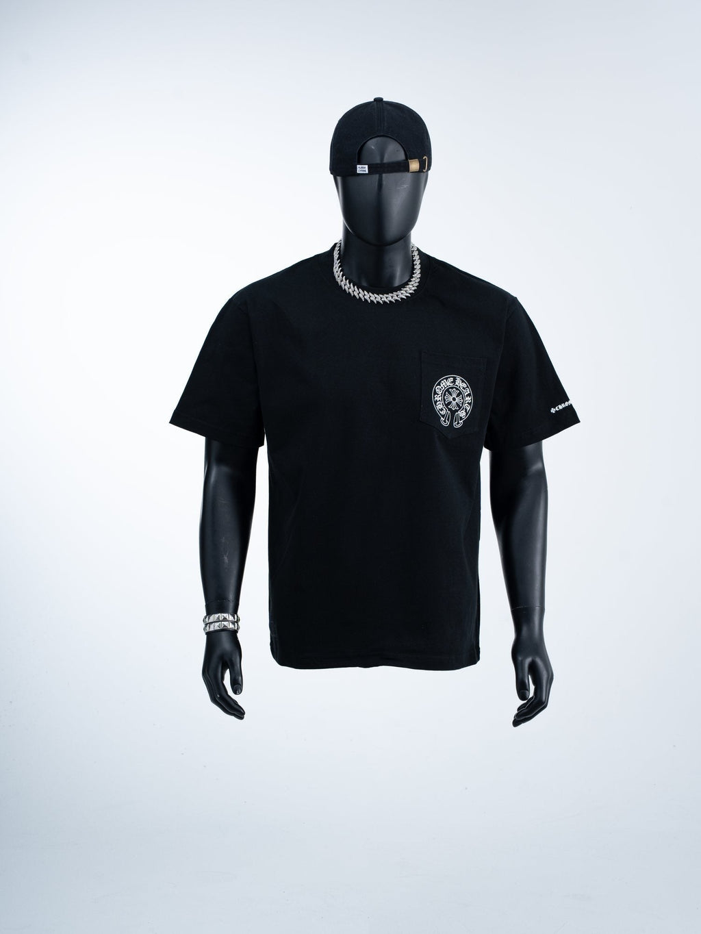Chrome Hearts Horseshoe Graphic Pocket T-Shirt