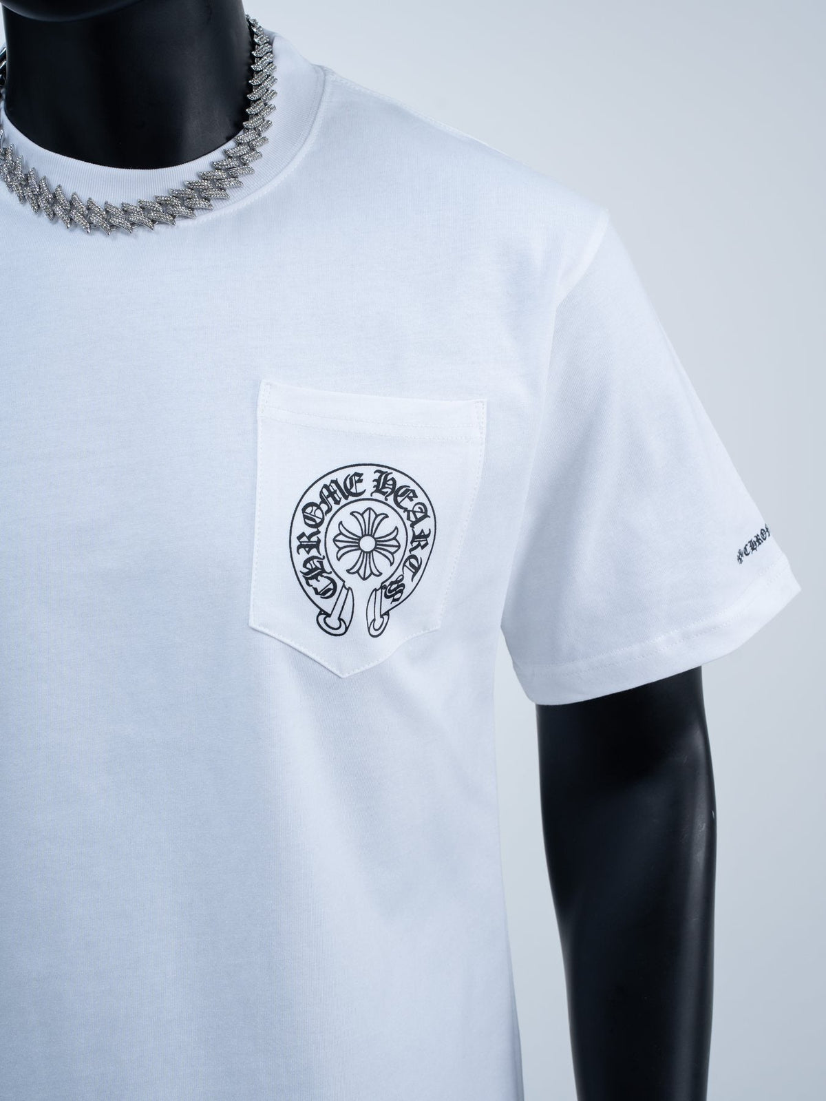 Chrome Hearts Horseshoe Graphic Pocket T-Shirt