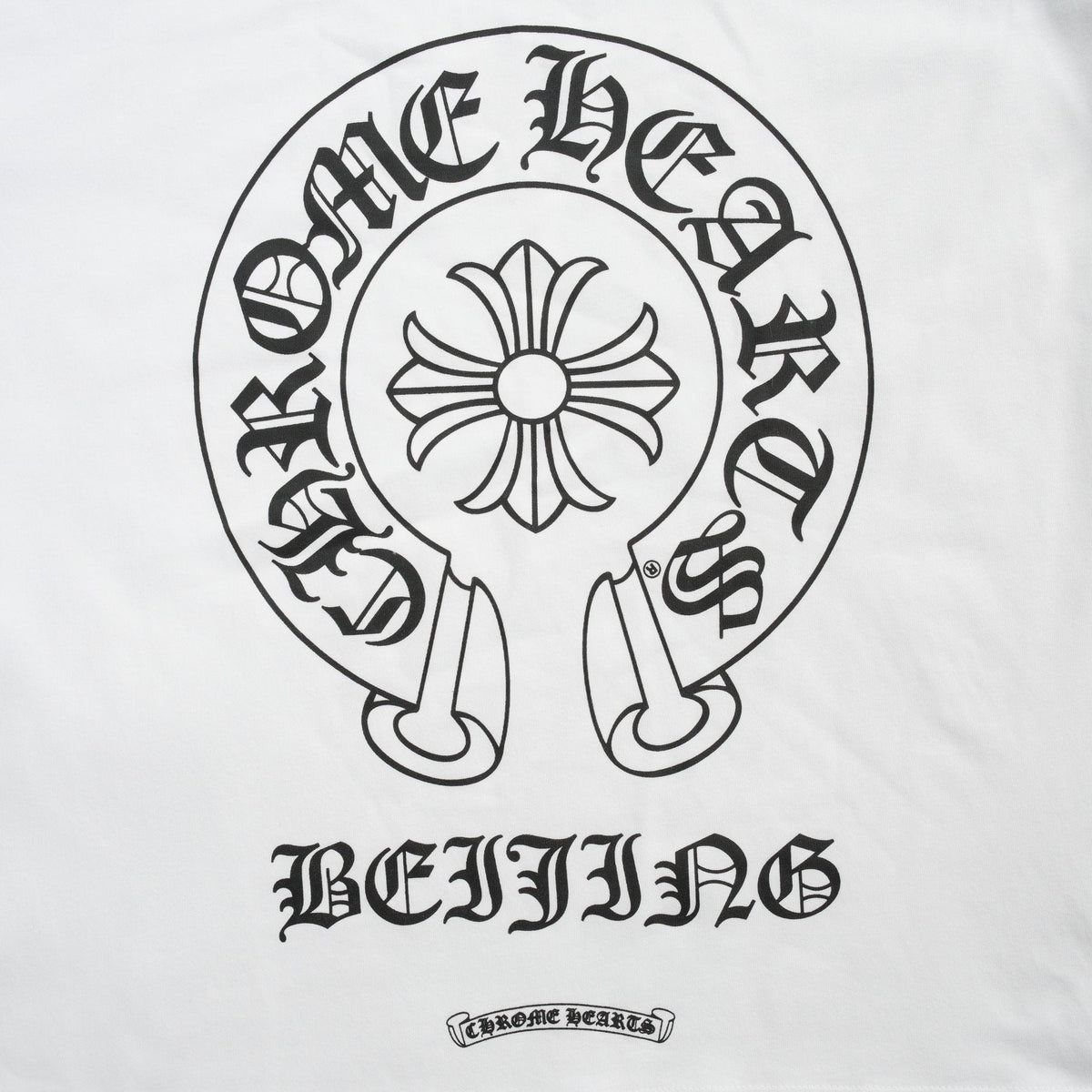 Chrome Hearts Beijing Horseshoe Script Graphic T-Shirt