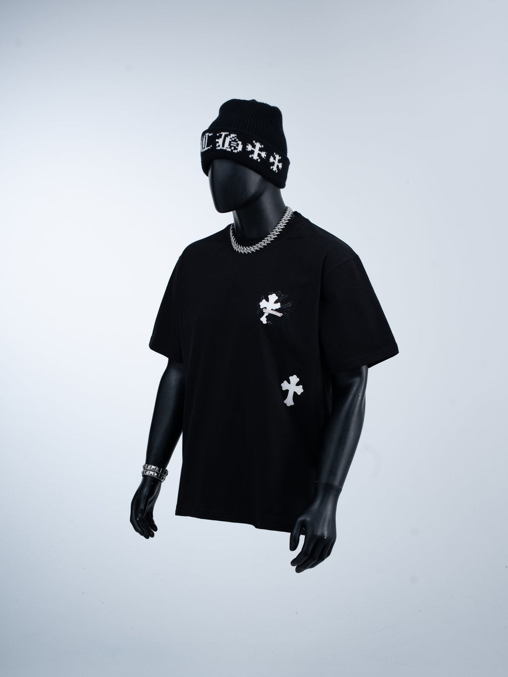 Chrome Hearts Cross Badge Graphic Short-Sleeve T-Shirt
