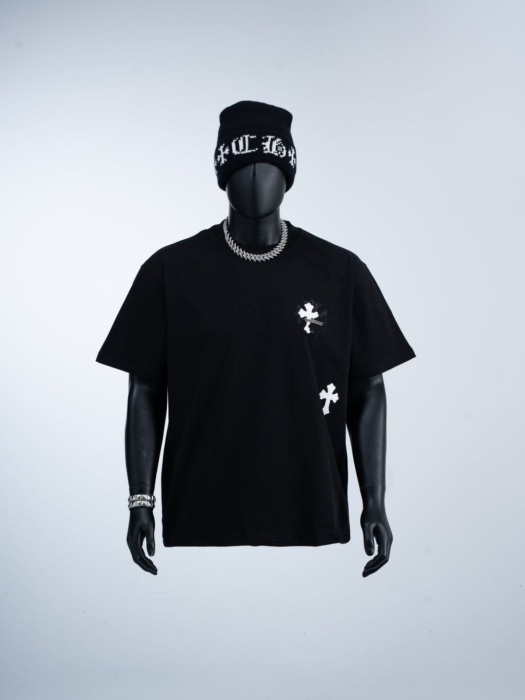 Chrome Hearts Cross Badge Graphic Short-Sleeve T-Shirt