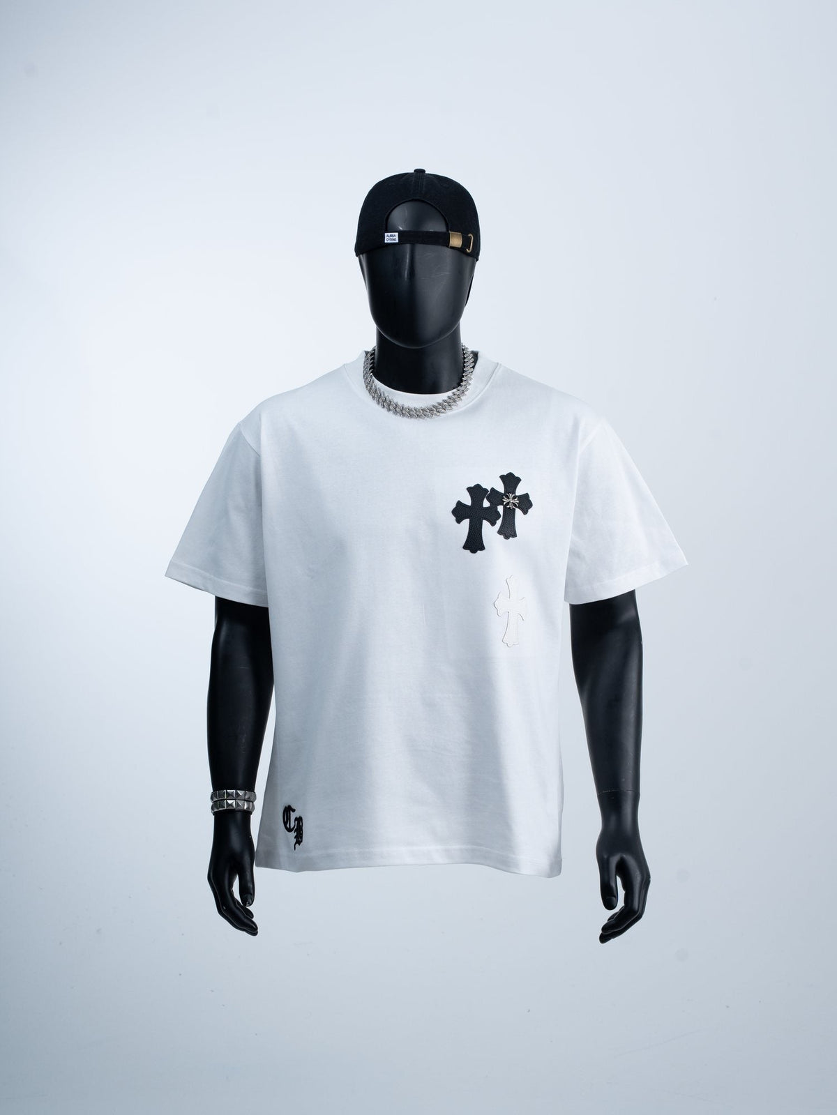 Chrome Hearts Contrast Cross Applique T-Shirt