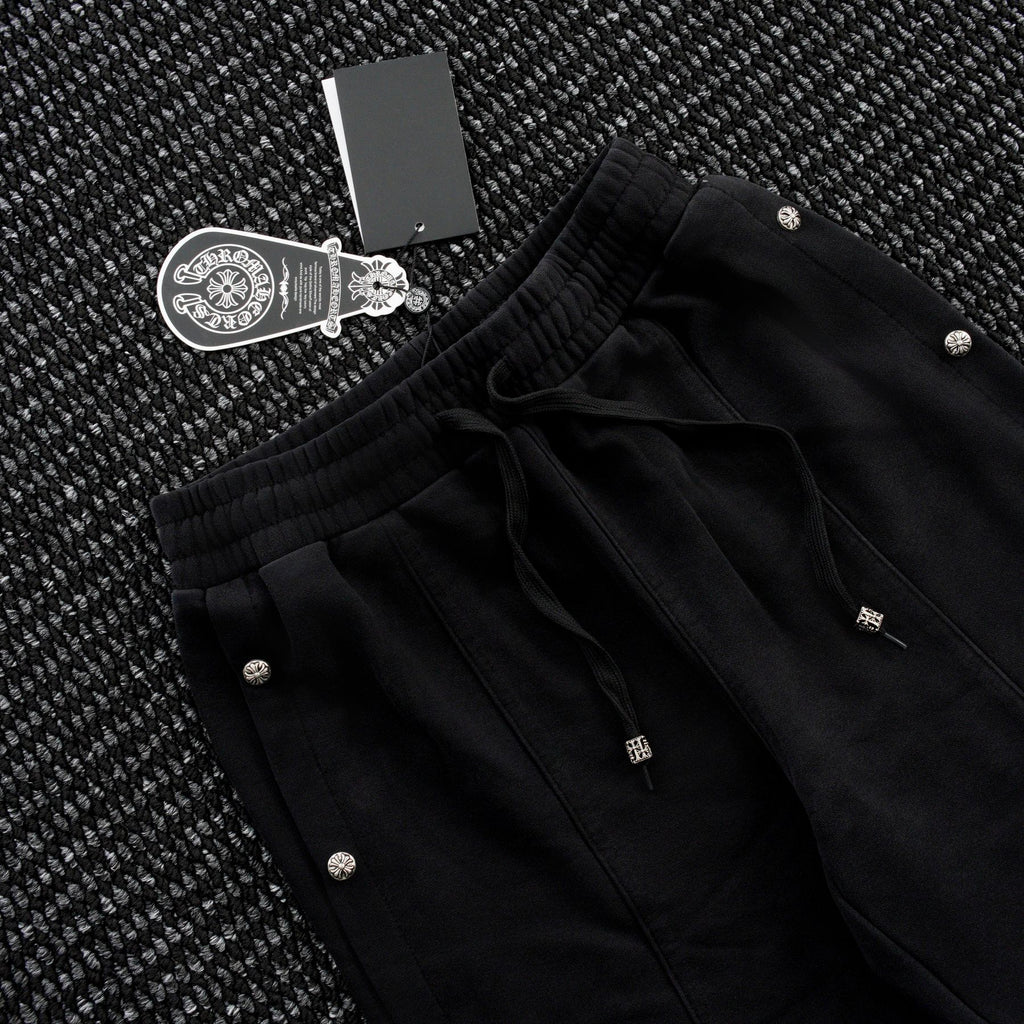 Chrome Hearts Cross Rivet Side-Snap Pants