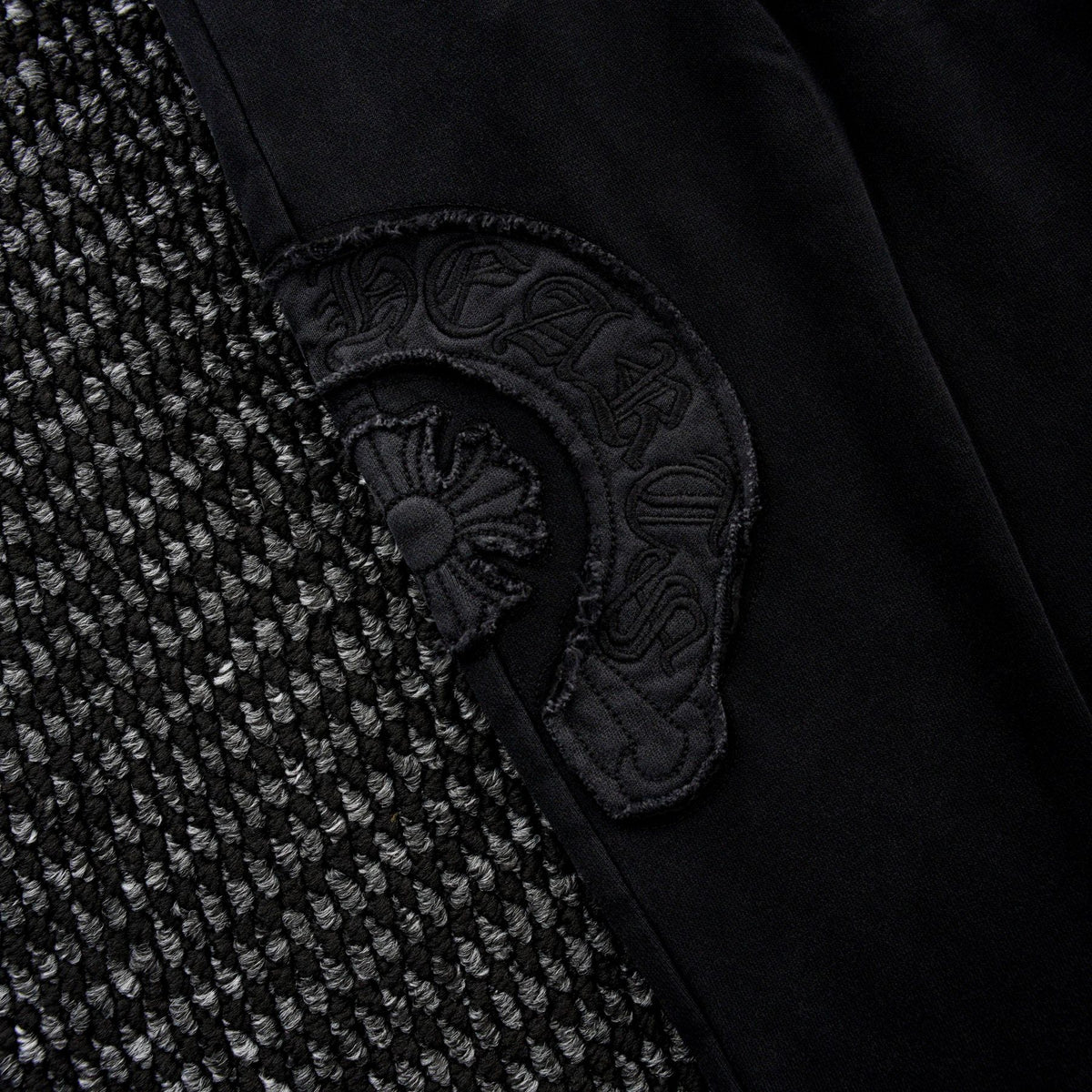 Chrome Hearts Horseshoe Embroidered Black Pants