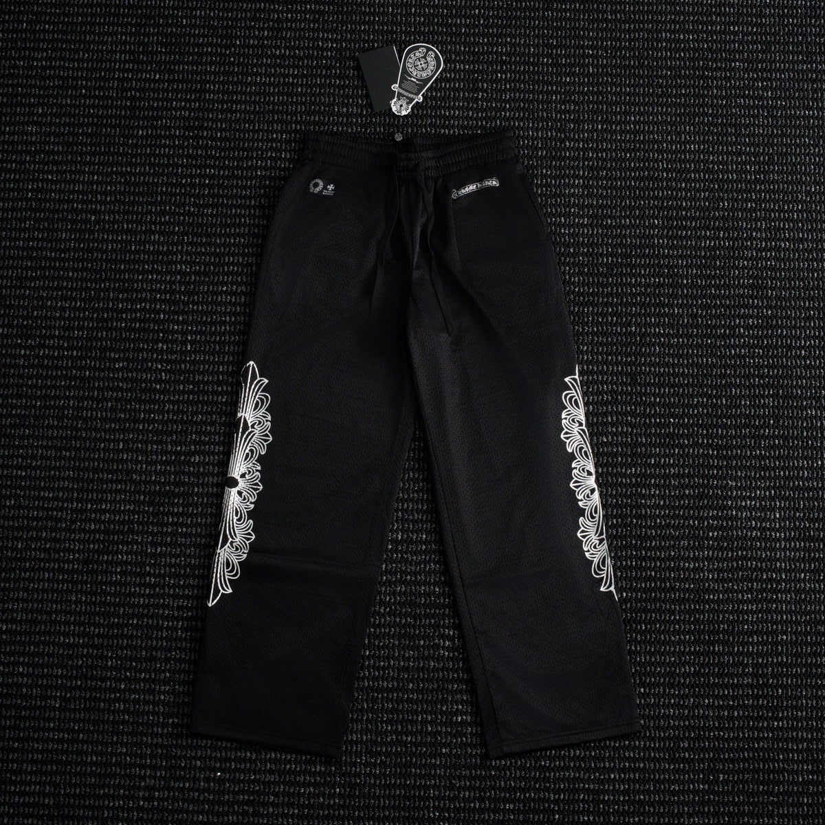 Chrome Hearts Sanskrit Cross Graphic Wide-Leg Pants