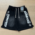 GABOS Washed Black Side Graphic Shorts