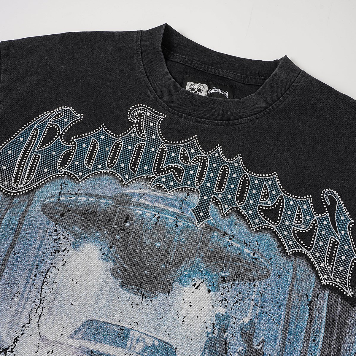 Godspeed Skull Graphic Short-Sleeve T-Shirt