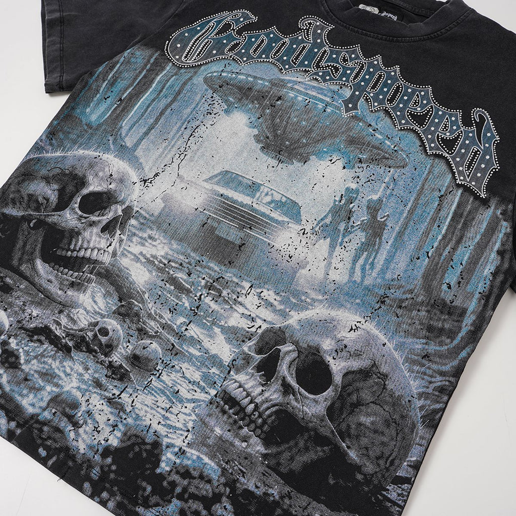 Godspeed Skull Graphic Short-Sleeve T-Shirt